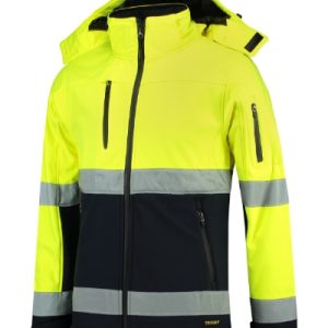 Softshell kabát unisex - Bi-color EN ISO 20471 Softshell-fluoreszkáló sárga