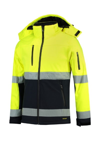 Softshell kabát unisex - Bi-color EN ISO 20471 Softshell-fluoreszkáló sárga Softshell kabát unisex - Bi-color EN ISO 20471 Softshell-fluoreszkáló sárga